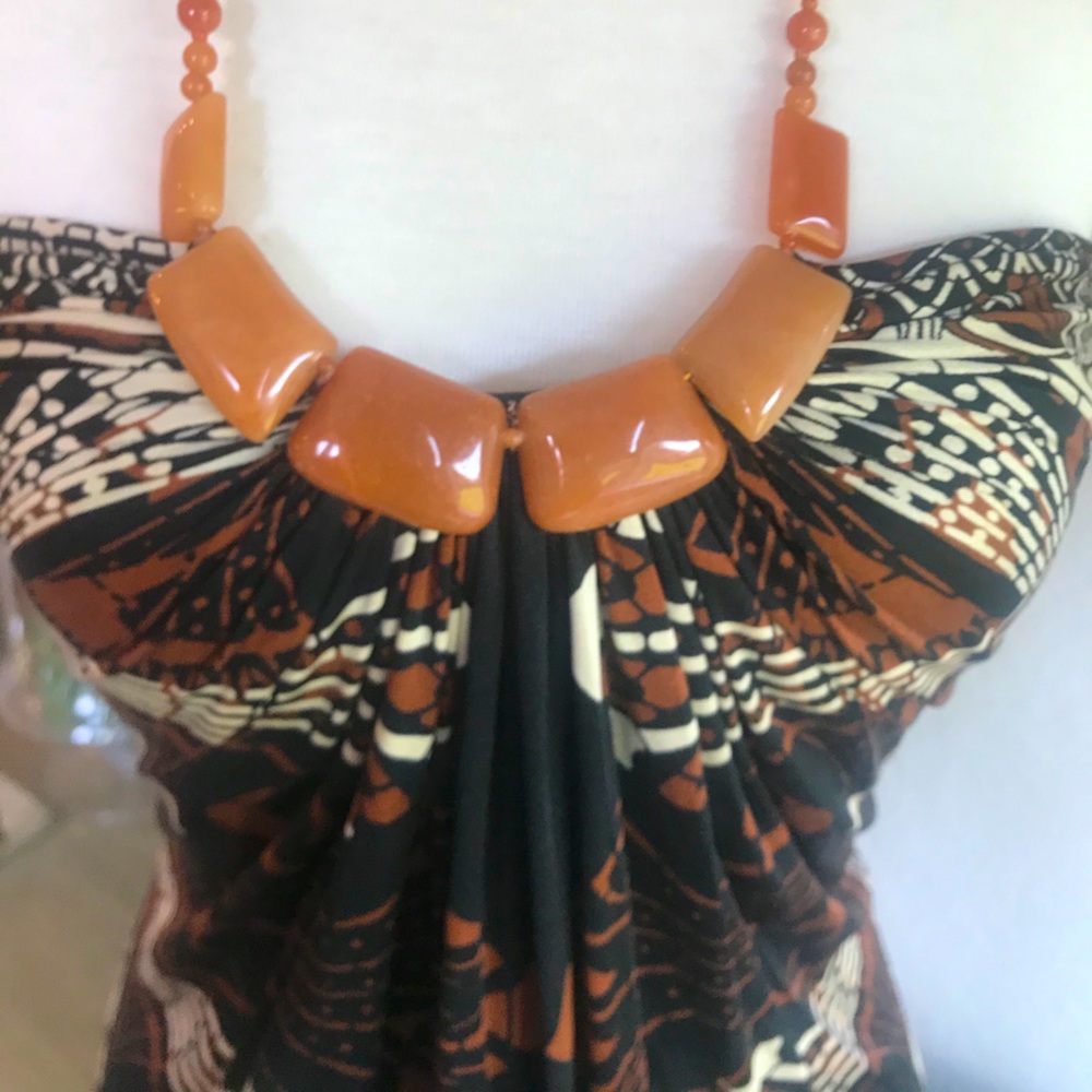 NWT SKY FALL PRINTED HALTER TOP